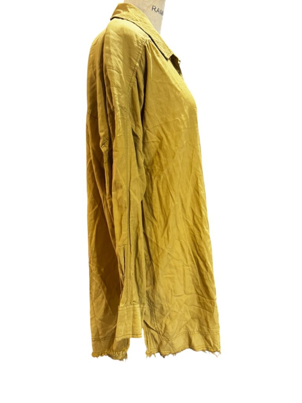 Pilcro Airy Oversized Mustard Button Down Tunic Shirt XL - Picture 5 of 6